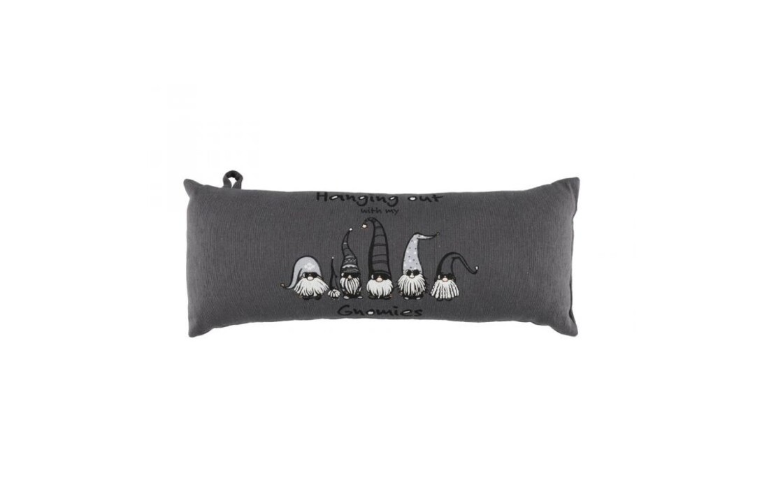 Rento sauna kussen ''Hanging out with my gnomies'' 55x22 cm | Grijs