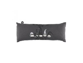 Rento Sauna Kussen ''Hanging out with my gnomies'' 55x22 cm | Grijs