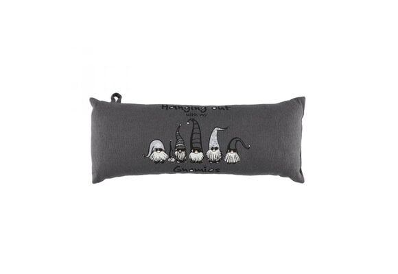 Rento Sauna Kussen ''Hanging out with my gnomies'' 55x22 cm | Grijs
