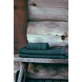 Rento Handdoek Kenno 50x70 cm Zwart / Donker groen