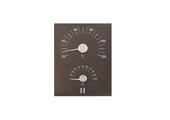 Rento Aluminium Sauna Thermometer en hygrometer  bruin/zwart