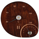 Rento Saunathermometer en hygrometer van dark bamboe