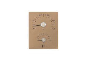 Rento Aluminium Sauna Thermometer - Hygrometer  Champagne