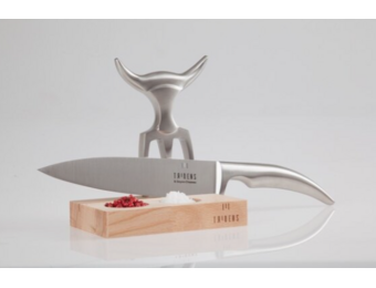 Tridens Brushed Fork & Goyon-Chazeau cutting set