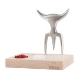 Brushed Fork & beechwood base