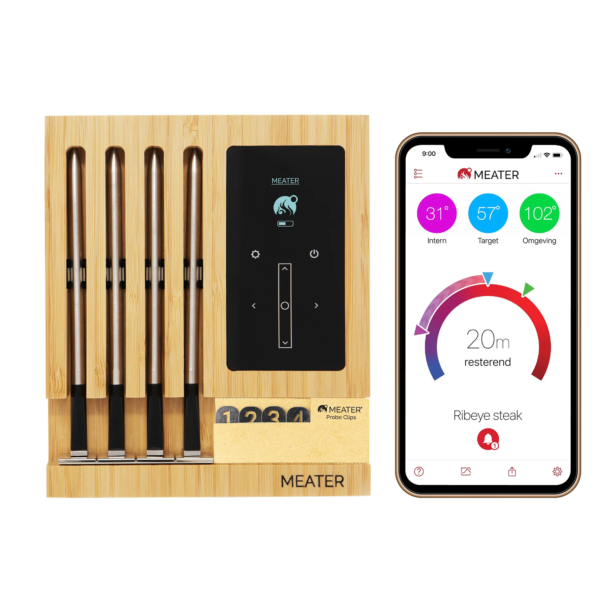 Meater Block draadloze BBQ thermometer met 4 probes  | Wifi + Bluetooth