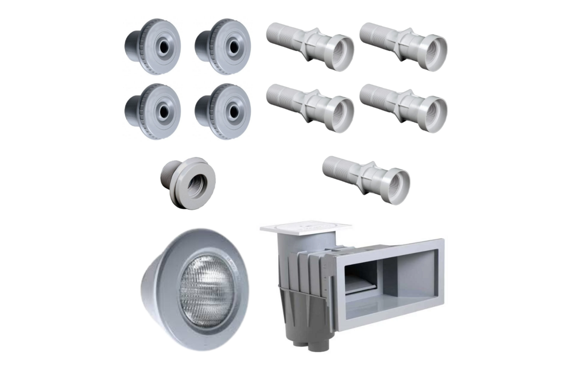 Set Inbouwdelen Hayward Kleine Zwembaden Grijs - 1 skimmer (folie)