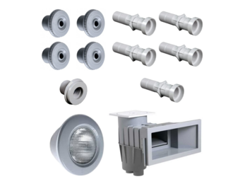 Set Inbouwdelen Hayward Kleine Zwembaden Grijs - 1 skimmer