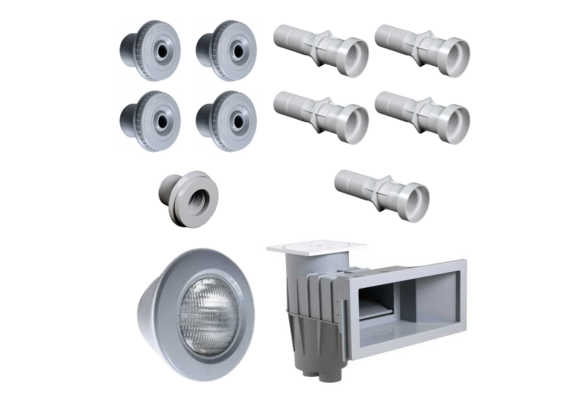 Set Inbouwdelen Hayward Kleine Zwembaden Grijs - 1 skimmer