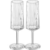 Koziol superglas club No.14 champagneglas 100 ml set van 2 stuks