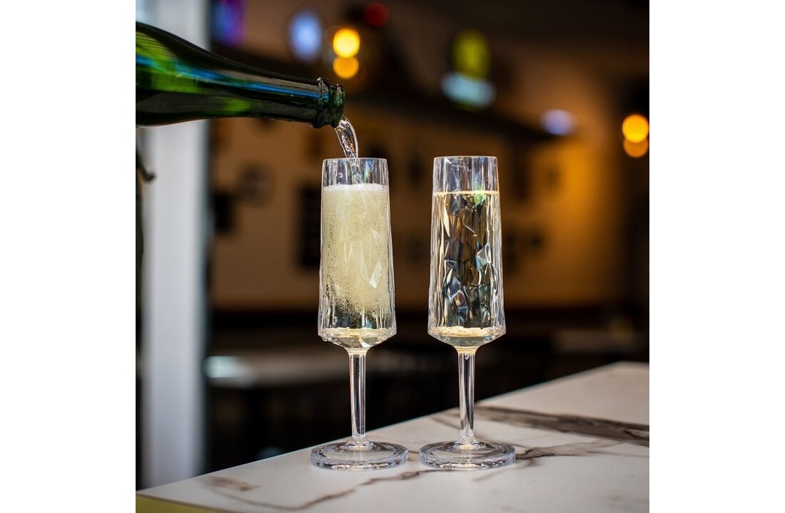 Koziol superglas club No.14 champagneglas 100 ml set van 2 stuks