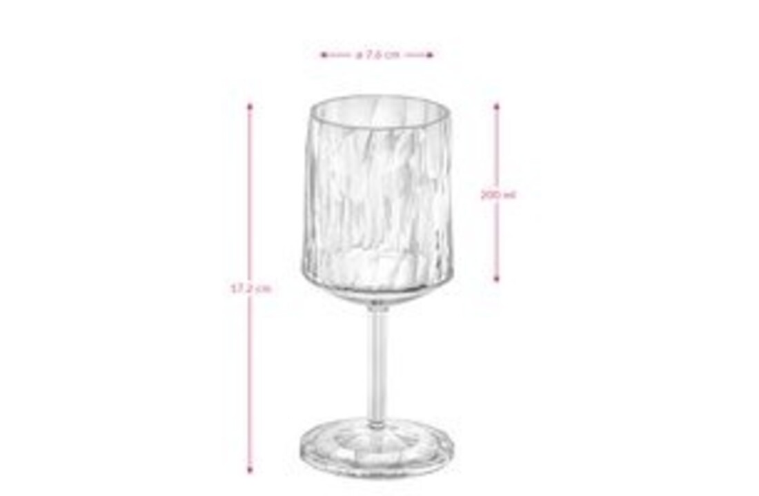 Koziol superglas club No.09 wijnglas 200 ml set van 2 stuks