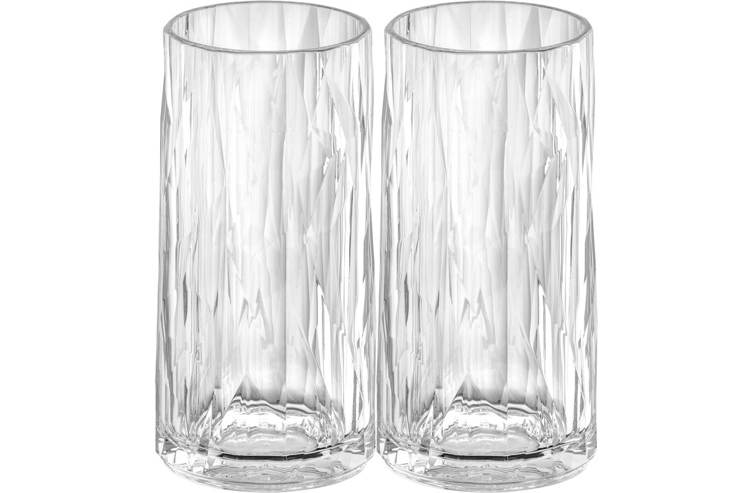Koziol superglas club No.08 longdrinkglas 300 ml set van 2 stuks