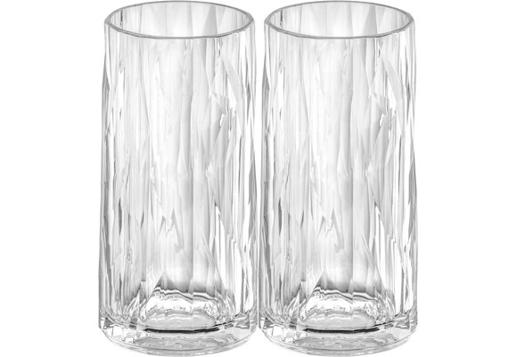 Koziol superglas club No.08 longdrinkglas 300 ml set van 2 stuks