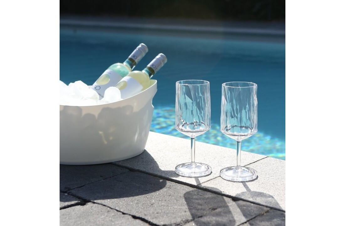 Koziol superglas club No. 04  wijnglas 300 ml - set van 2 stuks.