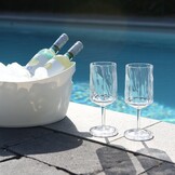 Koziol superglas club No. 04  wijnglas 300 ml - set van 2 stuks.