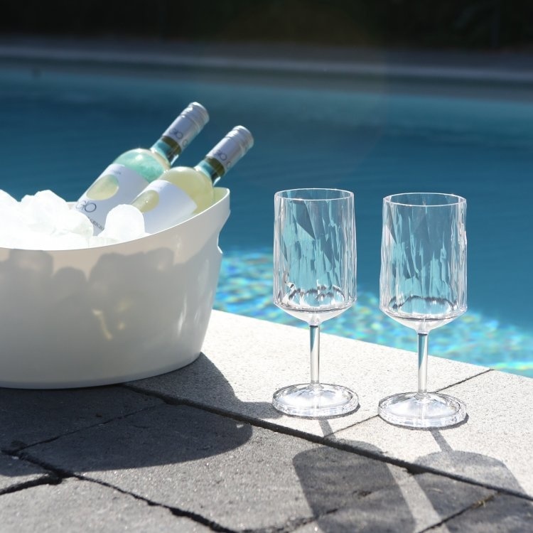 Koziol superglas club No. 04  wijnglas 300 ml - set van 2 stuks.