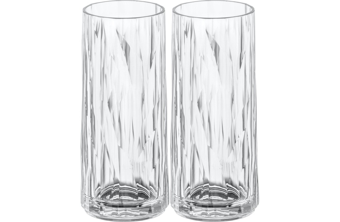 Koziol superglas Club No. 03 Longdrinkglas 250 ml set van 2 stuks