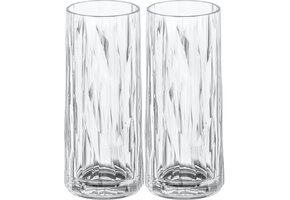 Koziol superglas club No. 03 longdrinkglas 250 ml set van 2 stuks