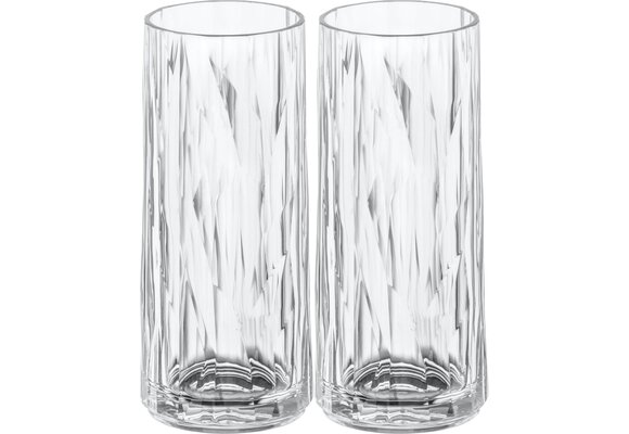 Koziol superglas club No. 03 longdrinkglas 250 ml set van 2 stuks
