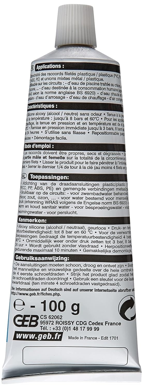 GEB Filetplast afdichtpasta voor kunststof en metaal schroefdraad