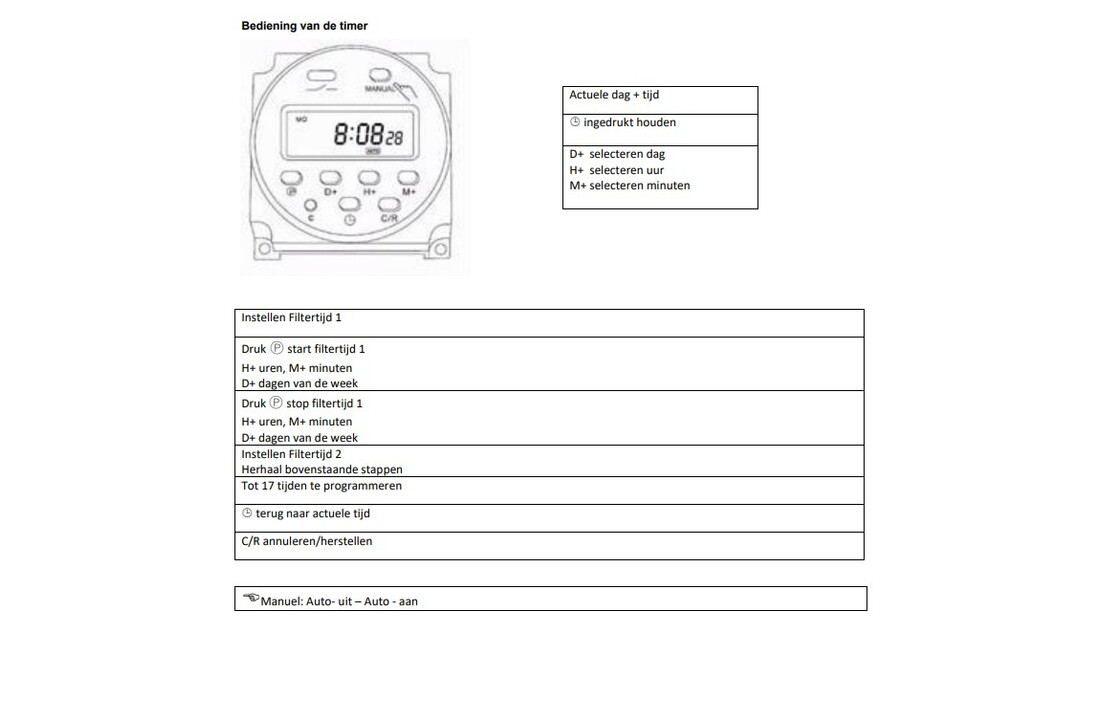 Digitale tijdschakelaar voor Starline Pool Control