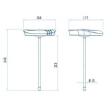 Astral Shark Thermometer analoog