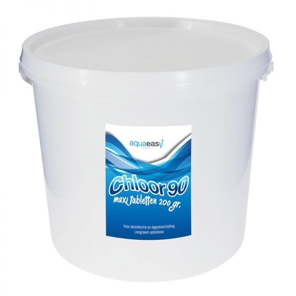 Aqua Easy Chloor 90 maxi-tabletten 200 gram – 10 kg |  Gestabiliseerd chloor