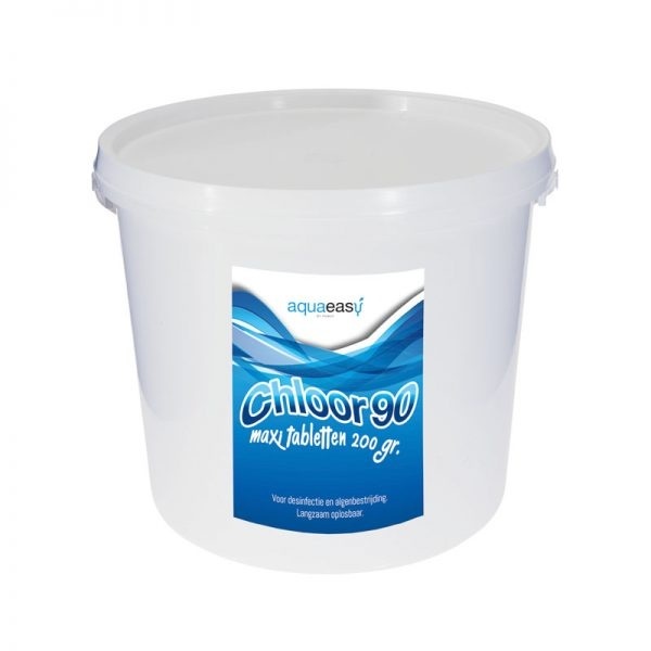 Aqua Easy Chloor 90 maxi-tabletten 200 gram – 5 kg |  Gestabiliseerd chloor