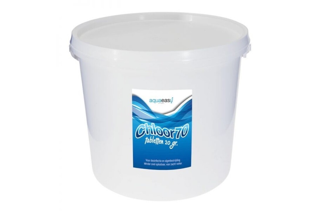Aqua Easy Chloor 70 tabletten 20 grams – 10 kg | Niet Gestabiliseerd Chloor