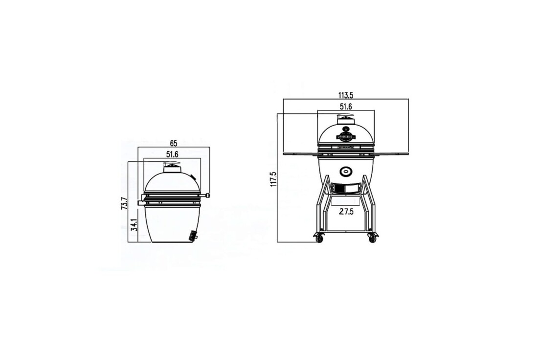 Kamado Barbecue 16 Inch Medium | Houtskool BBQ