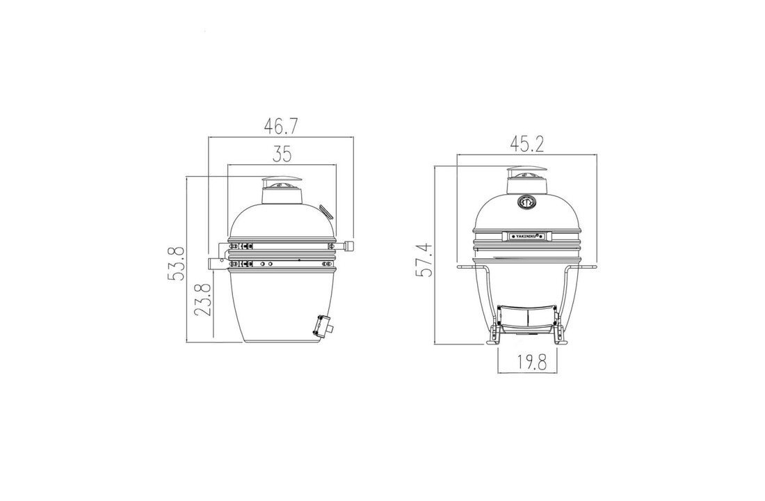 Kamado Barbecue 11 Inch Mini | Houtskool BBQ