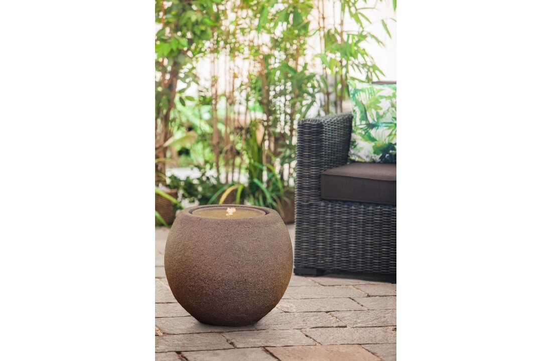 Heissner terras fontein ball LED roest