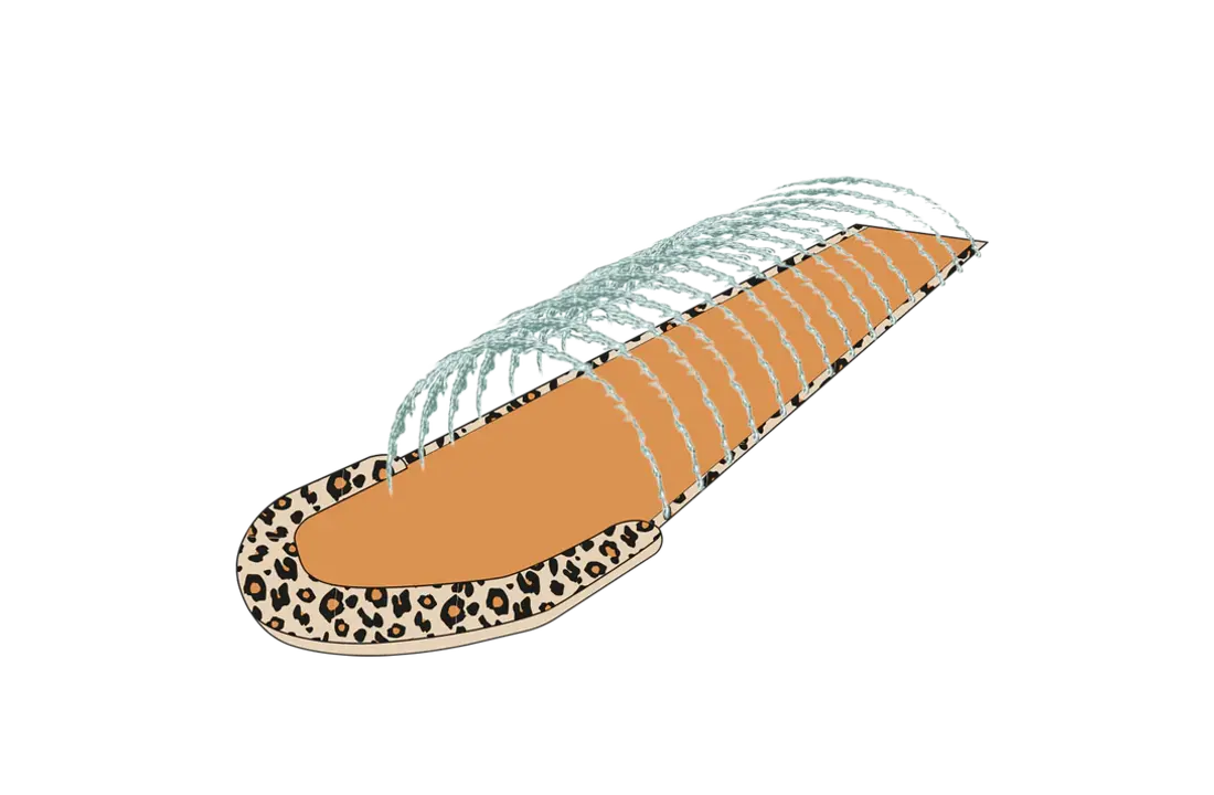 Waterglijbaan Enkel Beige Panterprint
