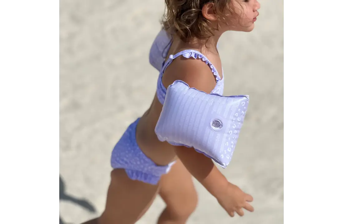 Zwembandjes Lila Panterprint 2-6 jaar