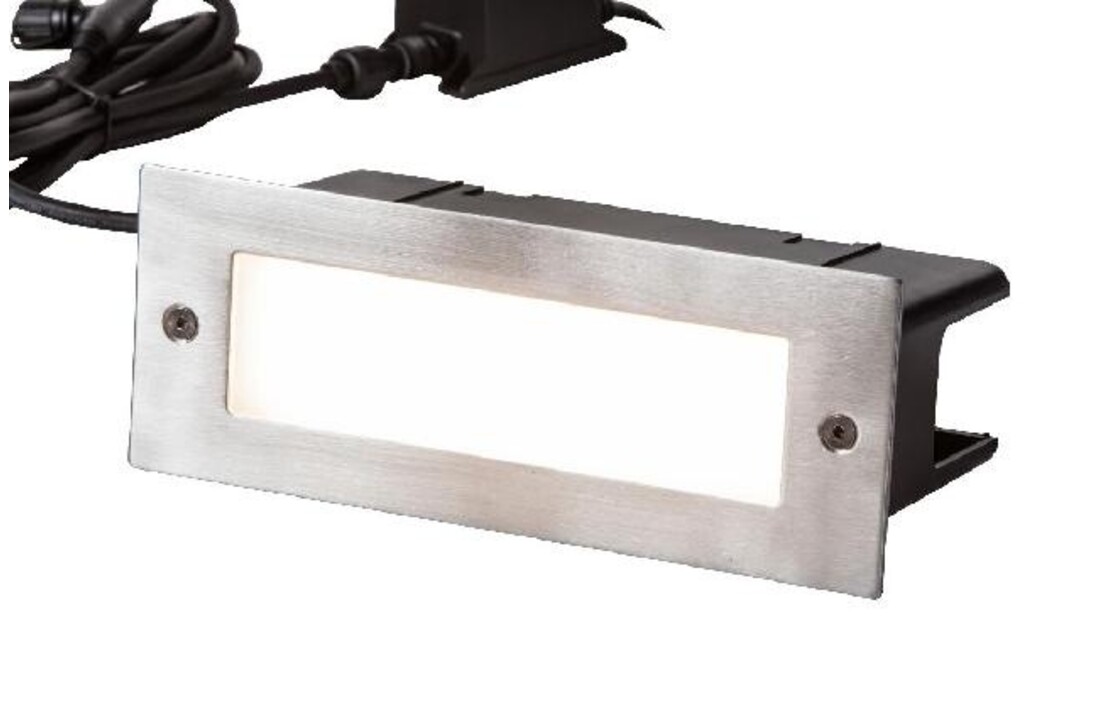 Heissner vlonder- en wandverlichting 4W warm wit RVS