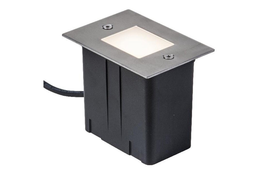Heissner vlonder- en wandverlichting 2W warm wit RVS