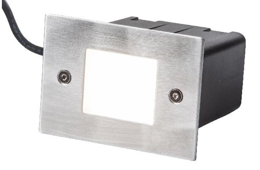 Heissner vlonder- en wandverlichting 2W warm wit RVS