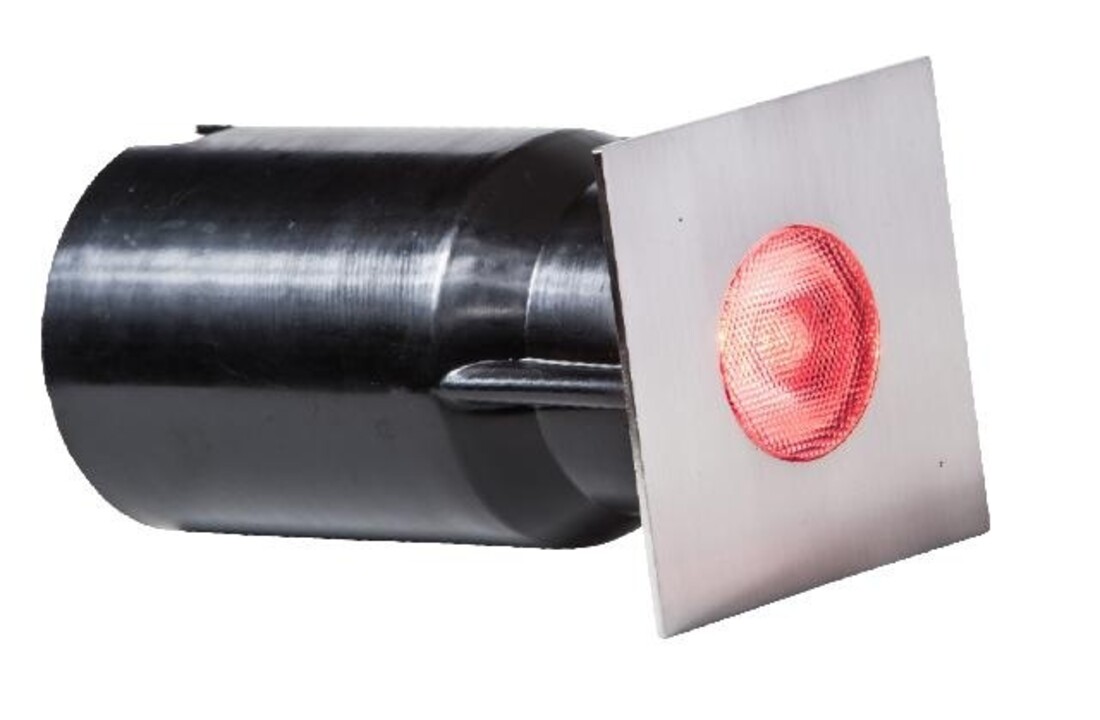 Heissner spot vlonderverlichting 3W RGB RVS vierkant