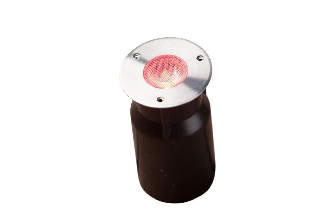 Heissner spot vlonderverlichting 3W RGB RVS rond