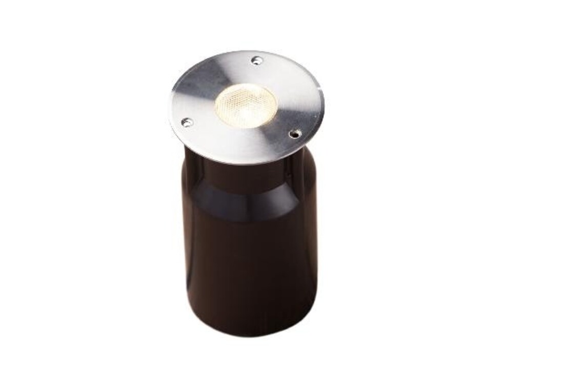 Heissner spot vlonderverlichting 3W warm wit RVS rond