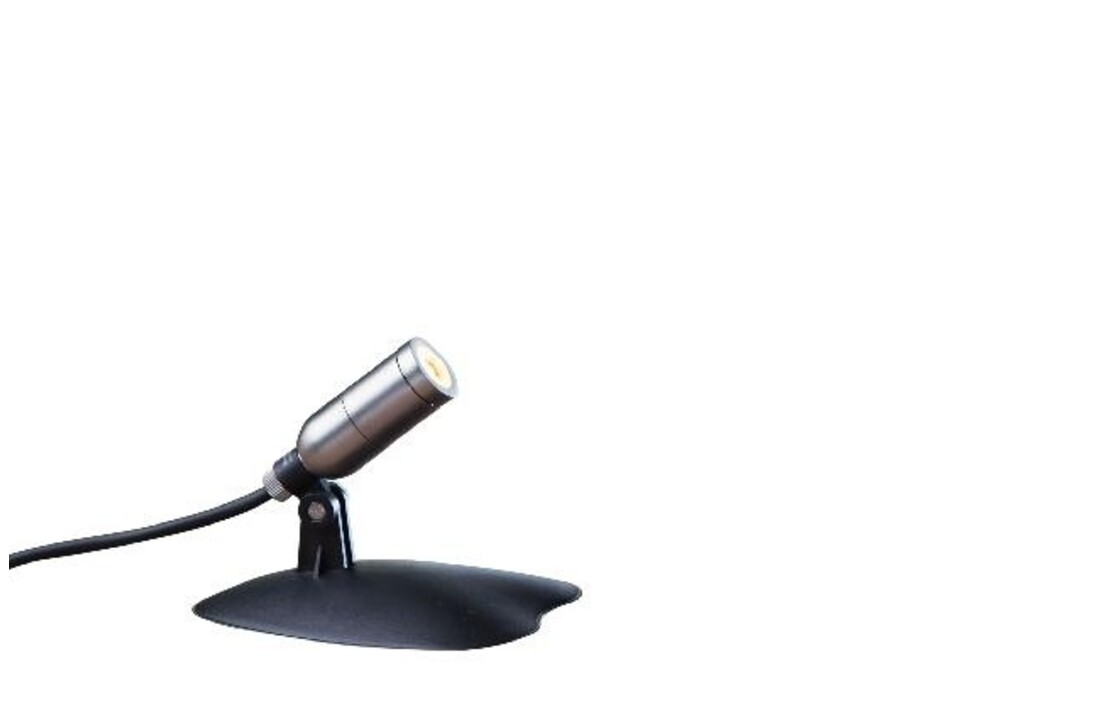 Heissner spot 1W warm wit metaal