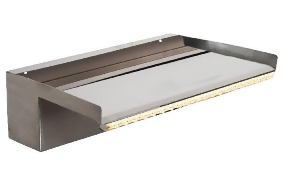 Heissner waterval element roestvrij staal met LED, 30 cm