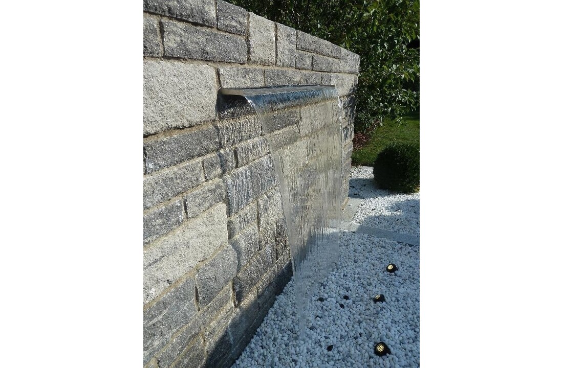 Heissner waterval element roestvrij staal met LED, 30 cm