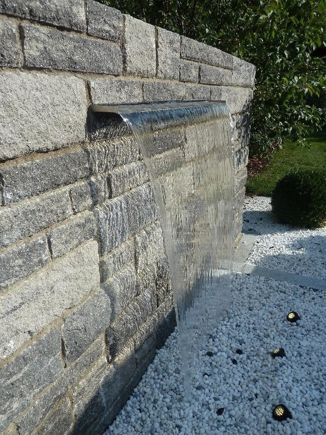 Heissner waterval element roestvrij staal met LED, 30 cm