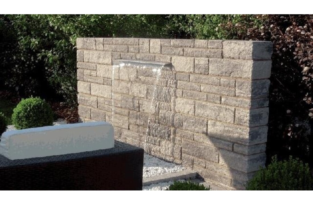 Heissner waterval element roestvrij staal met LED, 30 cm