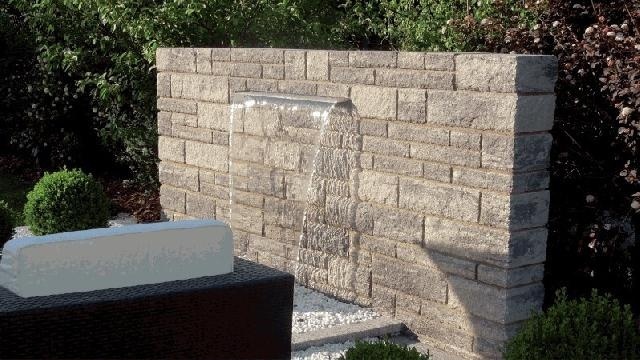 Heissner waterval element roestvrij staal met LED, 30 cm