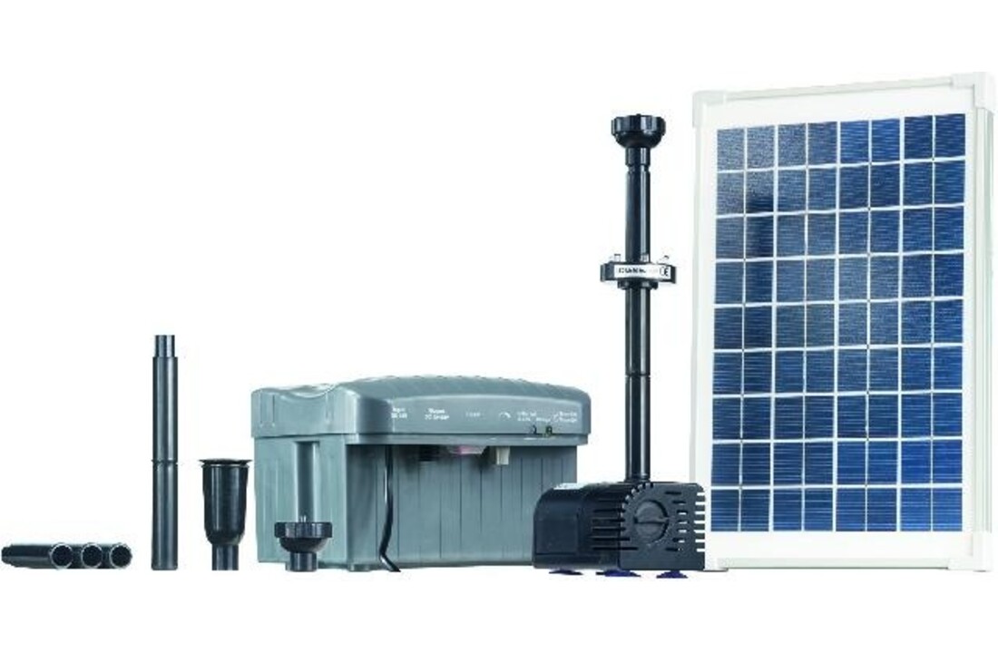 Heissner vijver solar fontein pomp set incl. LED ca. 750 ltr
