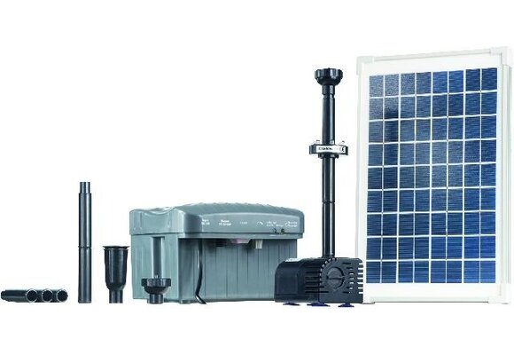 Heissner vijver solar fontein pomp set incl. LED ca. 750 ltr
