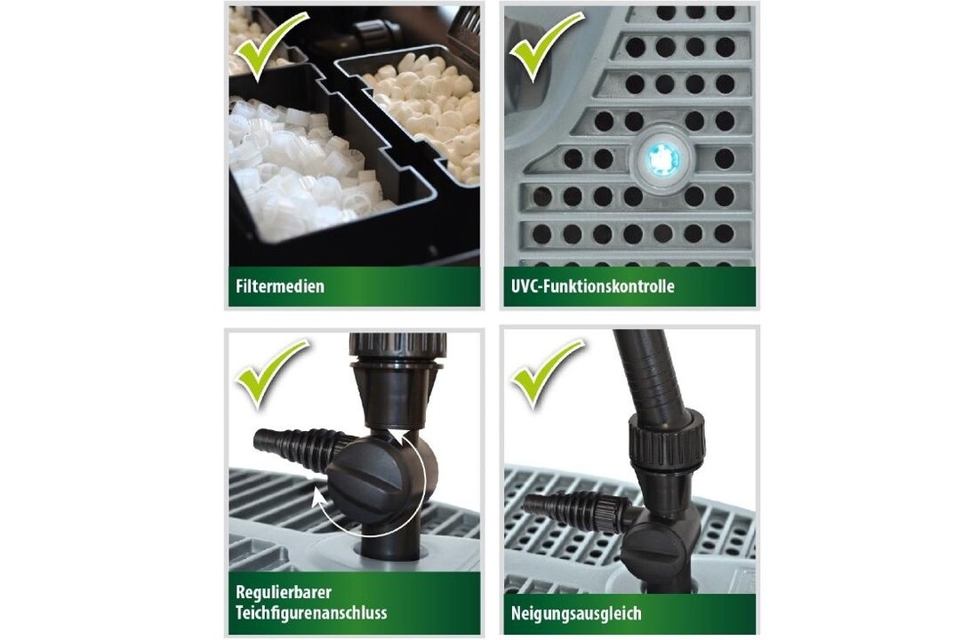 Heissner vijver onderwater filter all-in-one set 1200 ltr/u